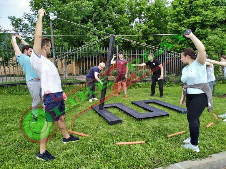 Буратино, провести бревно, лабиринт деревянный, растяжки на бревне, тимбилдинг, задание, испытание